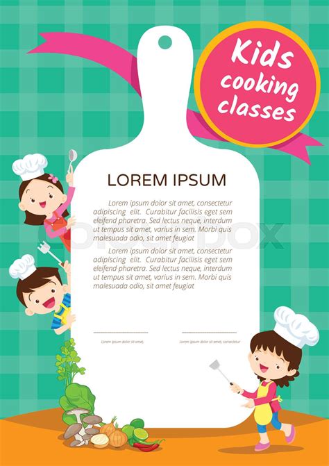 Kids Cooking class certificate 6 | Stock vector | Colourbox