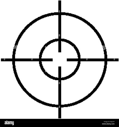 Military sniper rifle scope collimator sight icon Stock Vector Image ...