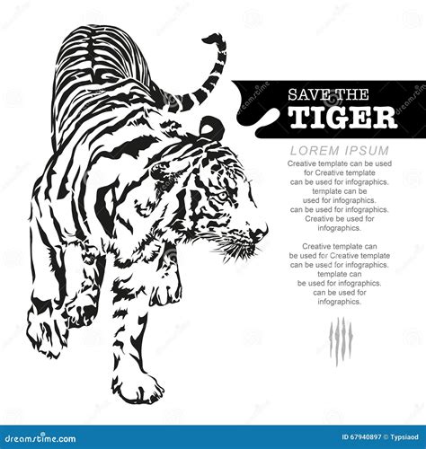 Save Tiger Logo. Save Tiger Save Trees Logo Cartoon Vector ...