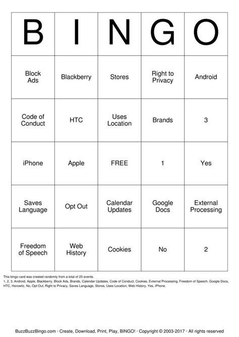 Google Bingo Cards to Download, Print and Customize!