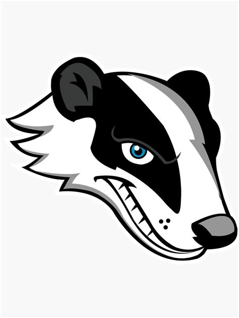 "Badger Mascot Illustration" Sticker for Sale by GalinStickers | Redbubble