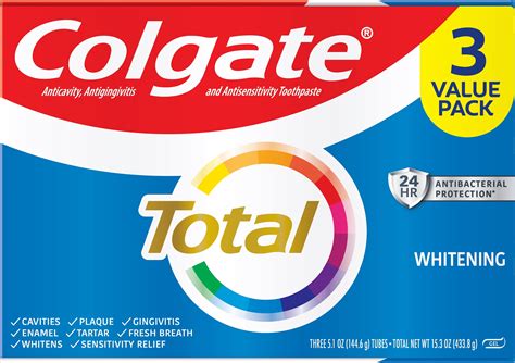 Colgate Total Whitening Gel 5.1 oz 3PK - DroneUp Delivery