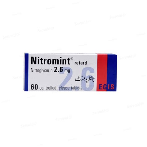 Nitromint 2.6 Retard Tablet (Nitroglycerin) – EGIS – Musani Pharma ...