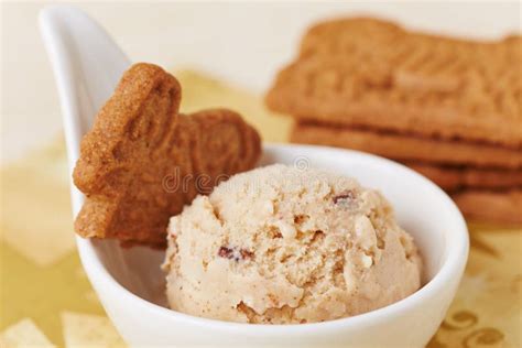 Scoop of Speculoos Ice Cream Stock Photo - Image of cream, dessert: 54808510