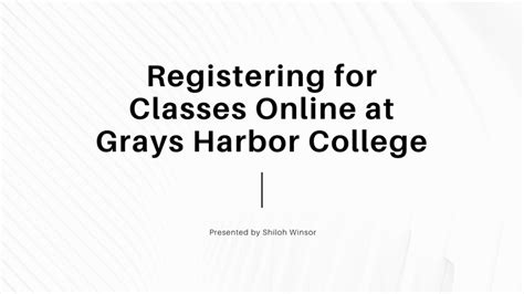 Register for Classes Online at GHC