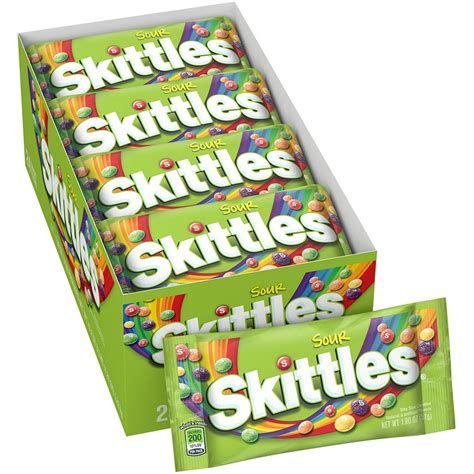 Skittles Sour Candy, 1.8 ounce (24 Single Packs) - Walmart.com - Walmart.com