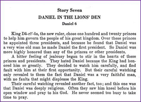 Daniel and the Lions Den Summary