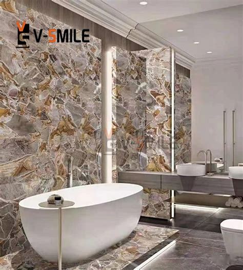 Luxury Gold Marble Slabs White Golden Fusion Marble for Wall Floor Tiles - V-Smile