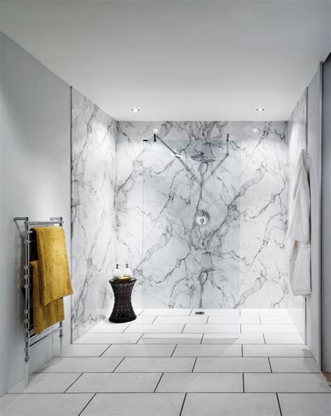 Groutless shower ideas | Laminate wall panels, Shower wall panels, Bathroom wall coverings