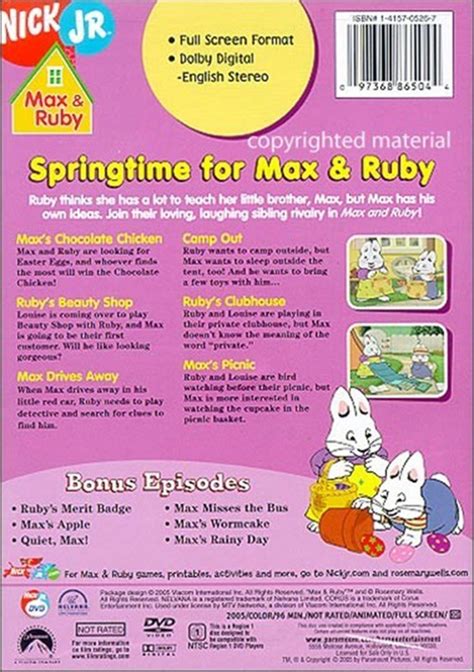 Max & Ruby: Springtime For Max & Ruby (DVD 2005) | DVD Empire