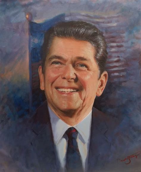 President Ronald Reagan,,,,,,,,,,,,,,,, Oil painting by David Jang | Artfinder