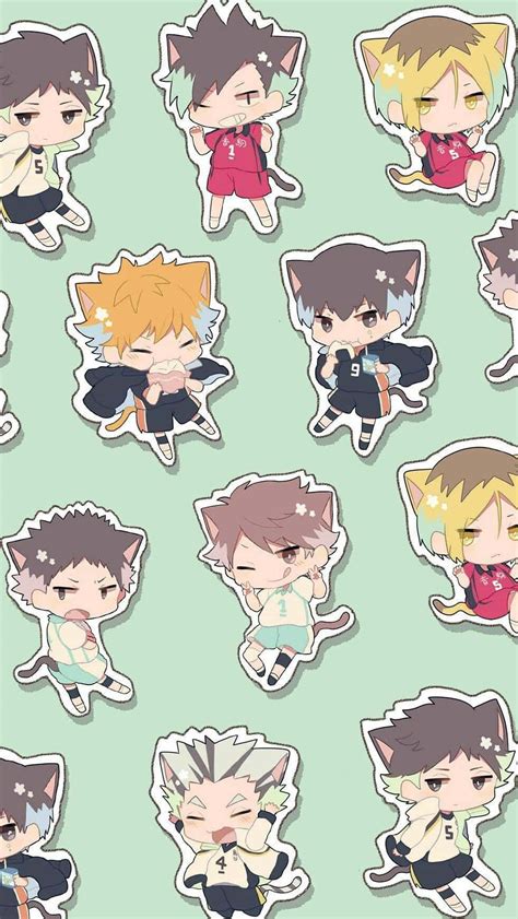 Download Haikyuu iPhone Animated Chibi Characters Wallpaper ...