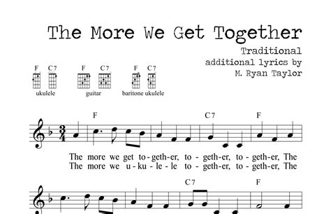 The More We Get Together (arr. M. Ryan Taylor) by Traditional Sheet Music for Lead Sheet / Fake ...