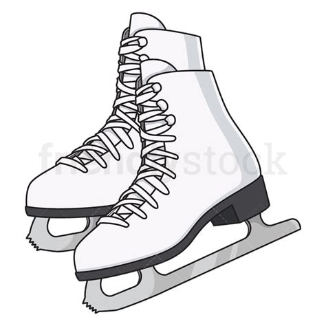 Cartoon Ice Skates Cartoon Vector Clipart - FriendlyStock