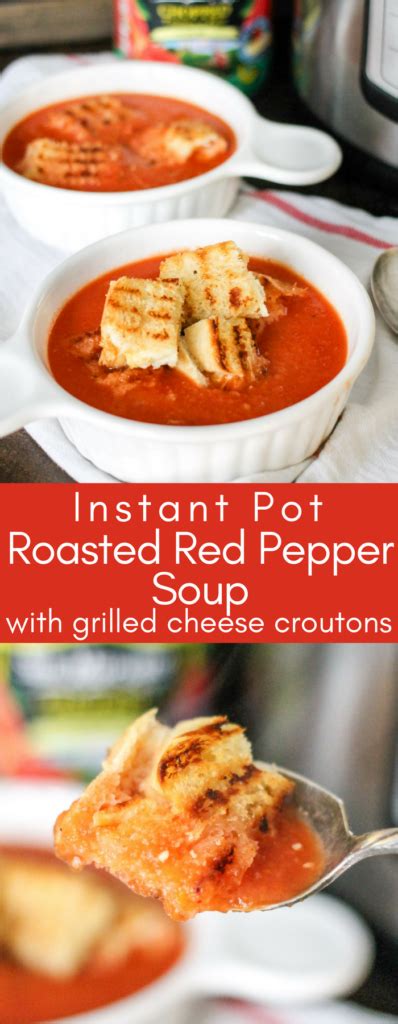 Instant Pot Roasted Red Pepper Soup • Domestic Superhero