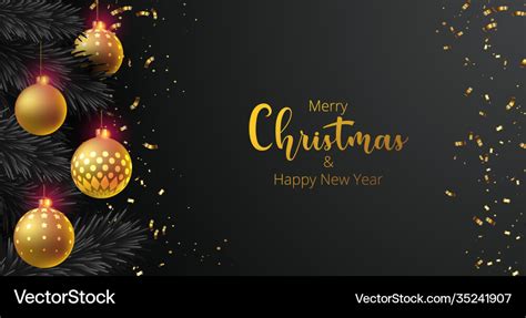 Christmas dark background with tree Royalty Free Vector