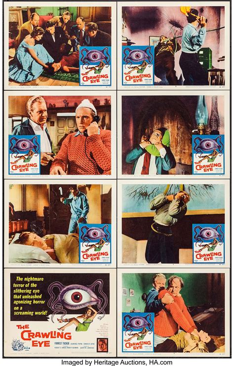 The Crawling Eye (DCA, 1958). Lobby Card Set of 8 (11" X 14"). | Lot ...