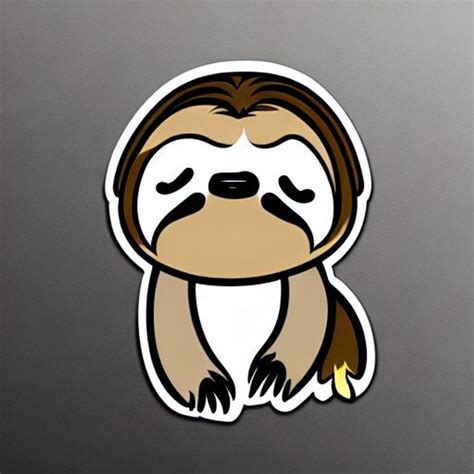 Angry Sloth sticker illustration | OpenArt