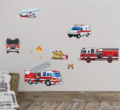 Fire Truck Wall Decals - Create-A-Mural