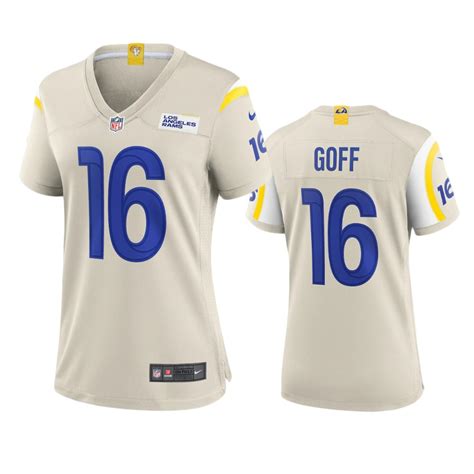 Women’s Los Angeles Rams Jared Goff Bone Game Jersey – Ctjersey.store