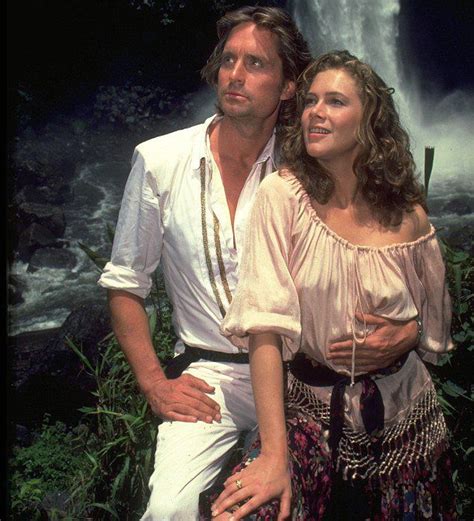 Michael Douglas and Kathleen Turner in Romancing the Stone, 1984 : r/OldSchoolCool