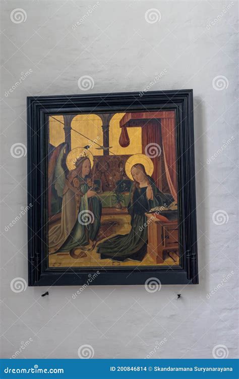 A Christian Painting Showing an Angel Visting Jesus Christ Editorial Stock Image - Image of ...