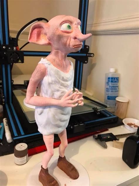 Download the files for the 3D printed Dobby Harry Potter 4 parts by ...