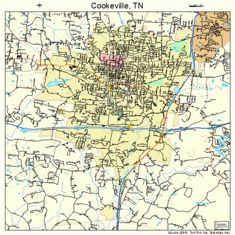 Cookeville Tennessee Map - Zip Code Map