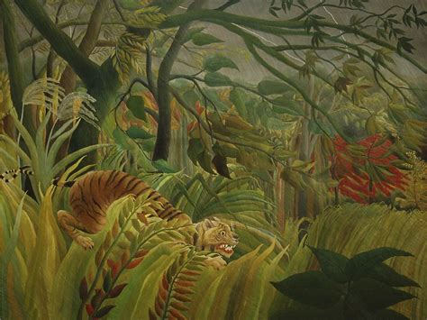 Tiger in a Tropical Storm, Henri Rousseau – elegant wall mural | Henri ...