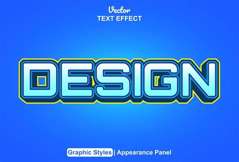 design text effect with graphic style and editable. 14470714 Vector Art ...