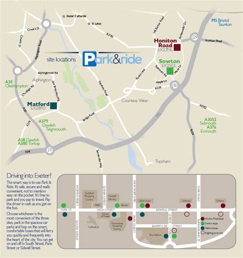 Park And Ride Exeter Map