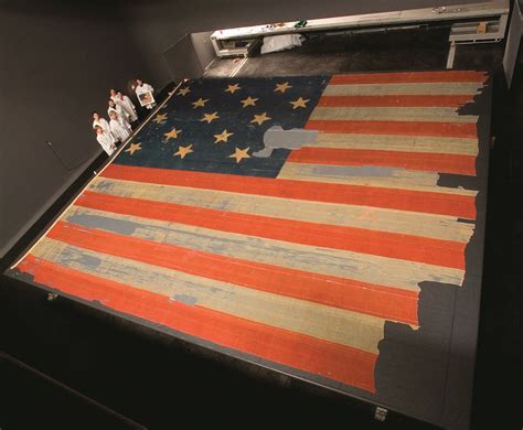 The Great Garrison Flag (Star-Spangled Banner) which flew over Fort ...