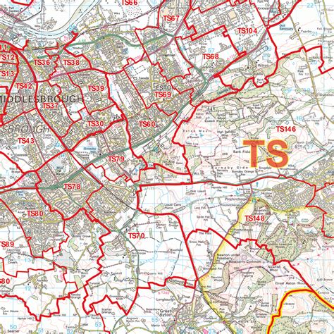 Teesside Postcode Map (TS) – Map Logic