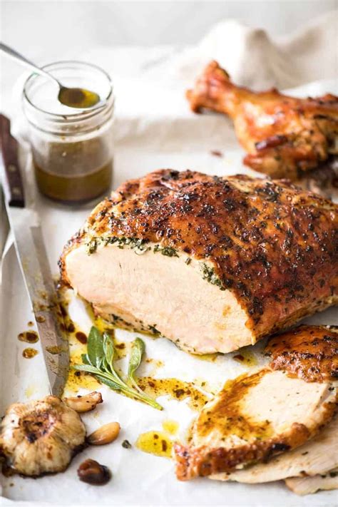 Roast Turkey Breast with Garlic Herb Butter | RecipeTin Eats