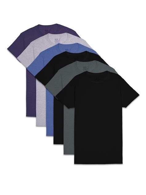 Fruit of the Loom Men's Stay Tucked Crew T-Shirt, Classic Fit-Assorted Colors-6 Pack, 3X-Large ...