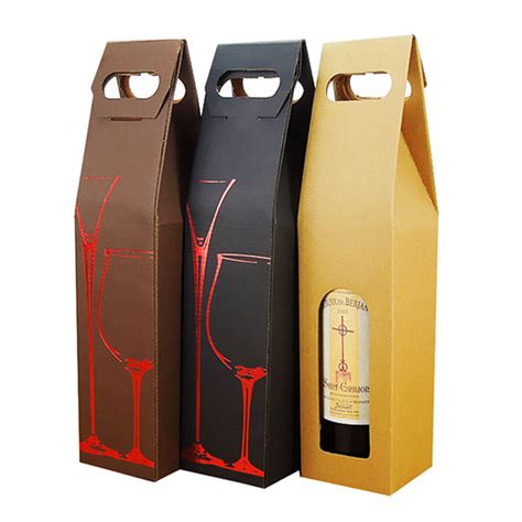 Custom paper bags for wine bottle packaging