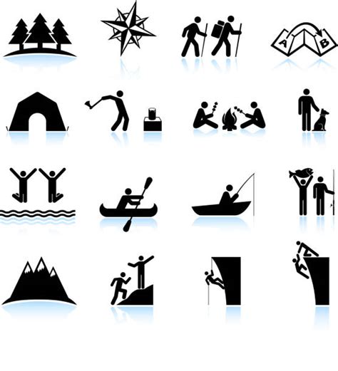 Hiking Black And White Illustrations, Royalty-Free Vector Graphics ...