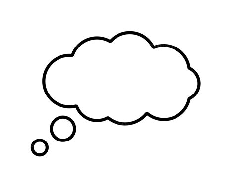 Think Bubble Svg, Thought Bubble Cut File, Thinking Cloud Png - Etsy UK