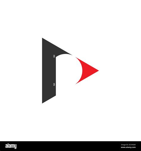 letter p negative space triangle logo vector Stock Vector Image & Art - Alamy