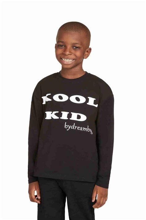 Black Long Sleeve T-shirt - Kool Kid By Dream Big