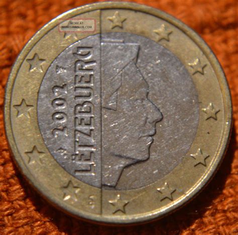 2002 Luxembourg Luxemburg First 1 Euro Coin Very Very Rare Lu1