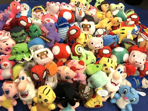 Crane Claw Machine Animal Plush Filler Mix 110 Pieces (40% Licensed ...