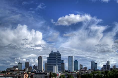 Downtown skyline of Edmonton under the clouds image - Free stock photo ...