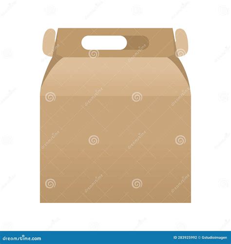 Take Away Carton Box Mockup Stock Vector - Illustration of carton, pack: 283925992