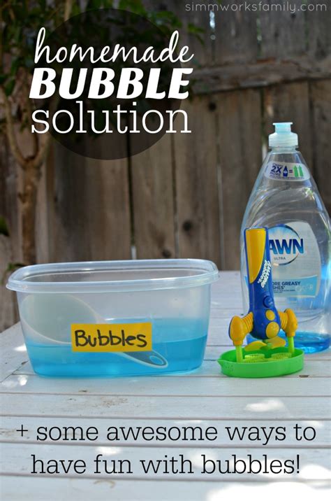 2-Ingredient Homemade Bubble Solution Plus Fun Bubble Activities