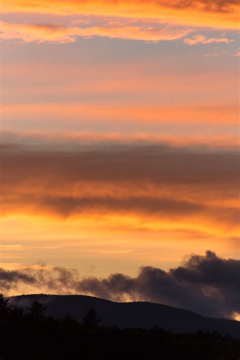 Golden Sunset Over Hill • Free Nature Stock Photo