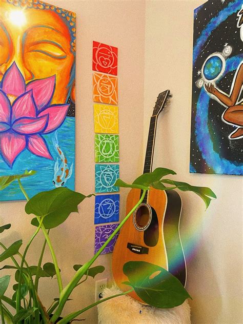 7 Piece Chakra Wall Art Chakra Decoration Rainbow Spiritual - Etsy