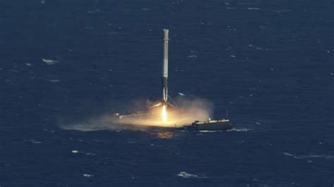 History made! SpaceX rocket booster makes breakthrough landing at sea