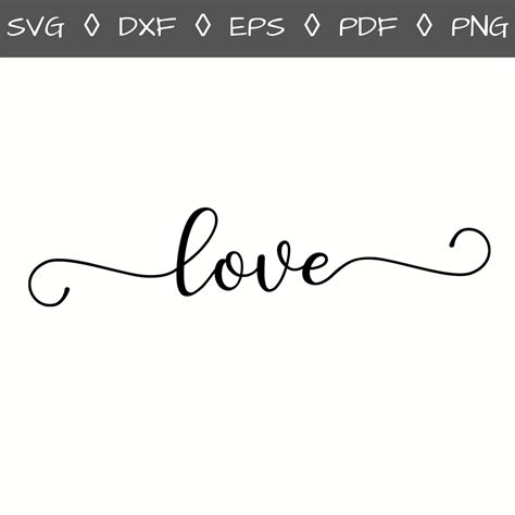 Love Svg File Script Font Love Svg Love Sign for Wedding - Etsy