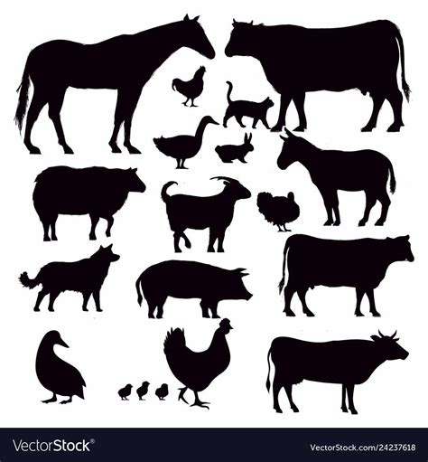 Farm animals, Animals, Animal silhouette